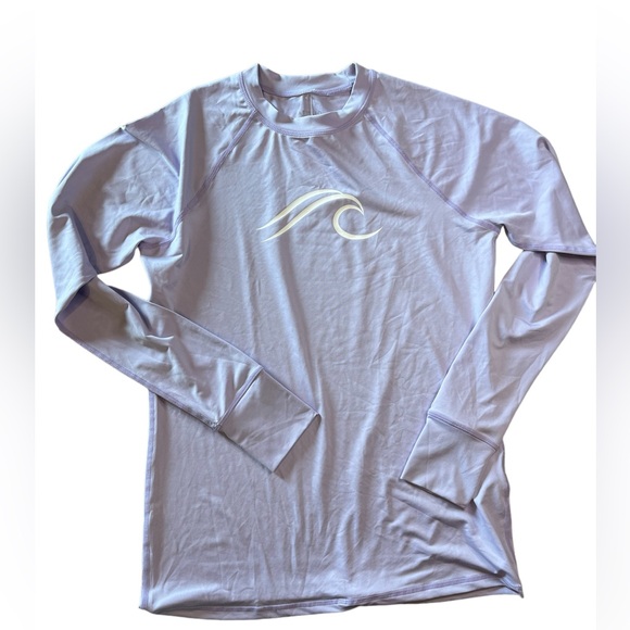 Woman’s Light Purple Surfing Swimsuit Top Rashguard with thumb hole size small - Picture 1 of 10